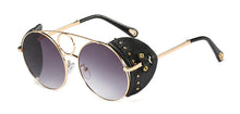 Load image into Gallery viewer, 45810 Round Steam Punk Ring Sunglasses Men Women 2023 Shades UV400 Vintage Glasses