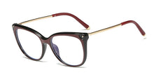 Load image into Gallery viewer, 45818 Vintage Square Anti-Blue Cat Eye Glasses Frames Men Women Optical  Computer Eyeglasses