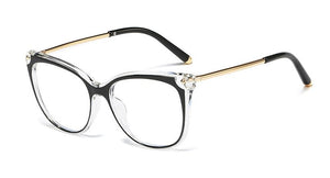 45818 Vintage Square Anti-Blue Cat Eye Glasses Frames Men Women Optical  Computer Eyeglasses