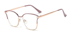 Load image into Gallery viewer, 45887 Cat Eye Metal Half-Frame Women Optical Computer Glasses