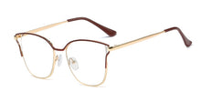 Load image into Gallery viewer, 45887 Cat Eye Metal Half-Frame Women Optical Computer Glasses