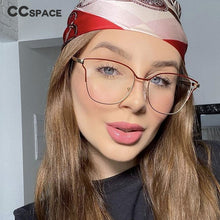 Load image into Gallery viewer, 45887 Cat Eye Metal Half-Frame Women Optical Computer Glasses