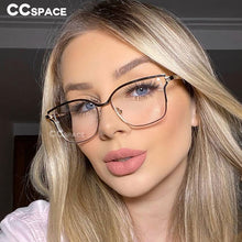 Load image into Gallery viewer, 45887 Cat Eye Metal Half-Frame Women Optical Computer Glasses