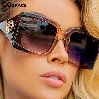 45891 Big Frame Square Sunglasses Men Women Shades UV400 Vintage Glasses