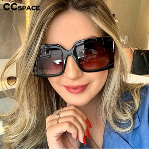 45891 Big Frame Square Sunglasses Men Women Shades UV400 Vintage Glasses