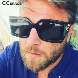45891 Big Frame Square Sunglasses Men Women Shades UV400 Vintage Glasses