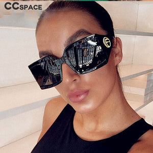 45891 Big Frame Square Sunglasses Men Women Shades UV400 Vintage Glasses