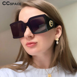 45891 Big Frame Square Sunglasses Men Women Shades UV400 Vintage Glasses