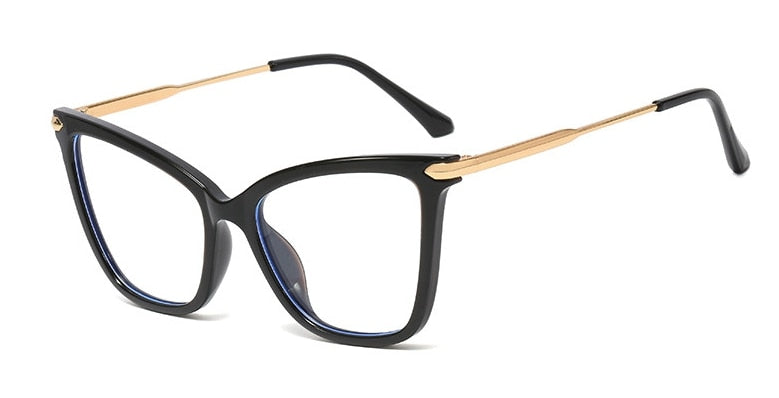 45918 TR90  Anti Blue Light Big Cat Eye Glasses Frames Women Optical  Computer EyeGlasses