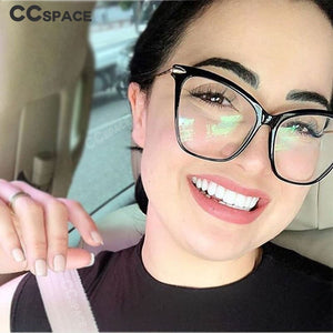 45918 TR90  Anti Blue Light Big Cat Eye Glasses Frames Women Optical  Computer EyeGlasses