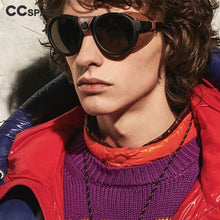 Load image into Gallery viewer, 45928 Steampunk gafas a prueba de viento de los hombres de la moda de las mujeres tonos UV400 gafas Vintage