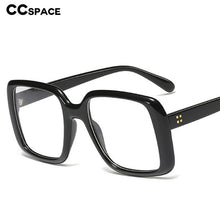 Load image into Gallery viewer, 45931 Big Frame Square Glasses Frames Rivet Women Oversized Computer Glasses