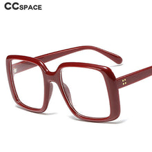 Load image into Gallery viewer, 45931 Big Frame Square Glasses Frames Rivet Women Oversized Computer Glasses