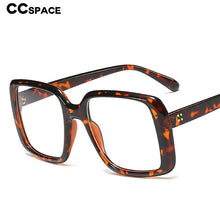 Load image into Gallery viewer, 45931 Big Frame Square Glasses Frames Rivet Women Oversized Computer Glasses