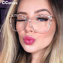Load image into Gallery viewer, 45940 Anti-blue light TR90 Retro Crystal Cutting Glasses Frames Men Women Optical Computer Glasses