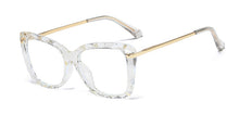 Load image into Gallery viewer, 45940 Anti-blue light TR90 Retro Crystal Cutting Glasses Frames Men Women Optical Computer Glasses