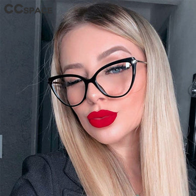 45963 Plastic Titanium Retro Cat Eye Glasses Frames Men Women Optical Computer Glasses