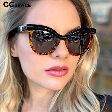 45967 Cat Eye Round Sunglasses Men Women UV400 Glasses