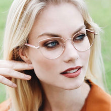 Carica l&#39;immagine nel visualizzatore di Gallery, 45969 Cat Eye Simple Glasses Frames Retro Men Women Optical Computer Glasses