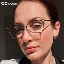Load image into Gallery viewer, 45975 Anti-blue light Cat Eye Glasses Frames Men Women Optical Computer eyeGlasses