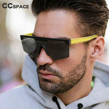 Load image into Gallery viewer, 45990 Personality Oversized One Lens Square Men Women Sunglasses Outdoor Shade Driving Sun Glasses UV400