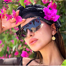 Load image into Gallery viewer, 45990 Personality Oversized One Lens Square Men Women Sunglasses Outdoor Shade Driving Sun Glasses UV400