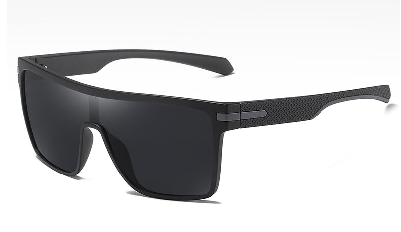 45993 Plastic Titanium Polarized One Lens Sunglasses Men Women UV400