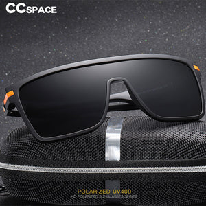 45993 Plastic Titanium Polarized One Lens Sunglasses Men Women UV400