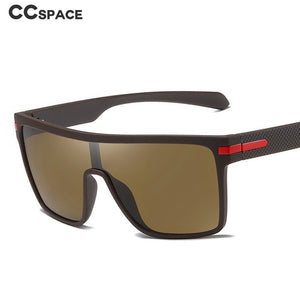 45993 Plastic Titanium Polarized One Lens Sunglasses Men Women UV400