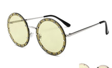 Load image into Gallery viewer, 46007 Lady Round Sunglasses Shiny Diamond Frame For Women Brand Glasses Designer Male Female Shades