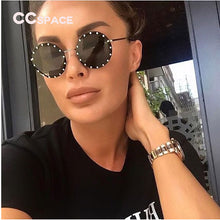 Load image into Gallery viewer, 46007 Lady Round Sunglasses Shiny Diamond Frame For Women Brand Glasses Designer Male Female Shades