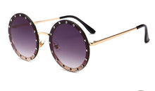 Load image into Gallery viewer, 46007 Lady Round Sunglasses Shiny Diamond Frame For Women Brand Glasses Designer Male Female Shades