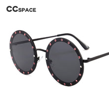 Load image into Gallery viewer, 46007 Lady Round Sunglasses Shiny Diamond Frame For Women Brand Glasses Designer Male Female Shades