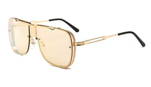 Load image into Gallery viewer, 46062 Oversize Metal Square Sunglasses Men Women UV400 Vintage Glasses