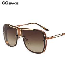 Load image into Gallery viewer, 46062 Oversize Metal Square Sunglasses Men Women UV400 Vintage Glasses