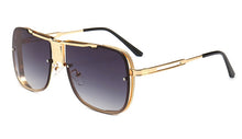 Load image into Gallery viewer, 46062 Oversize Metal Square Sunglasses Men Women UV400 Vintage Glasses