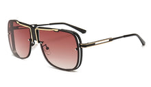 Load image into Gallery viewer, 46062 Oversize Metal Square Sunglasses Men Women UV400 Vintage Glasses