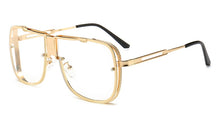 Load image into Gallery viewer, 46062 Oversize Metal Square Sunglasses Men Women UV400 Vintage Glasses