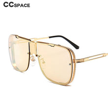Load image into Gallery viewer, 46062 Oversize Metal Square Sunglasses Men Women UV400 Vintage Glasses