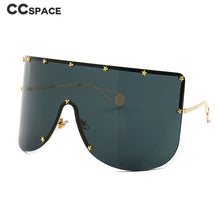 Load image into Gallery viewer, 46092 Oversized Goggle Sunglasses Men Women Stars Shades UV400 Vintage Glasses