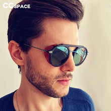 Load image into Gallery viewer, 46122 Steam Punk Round Sunglasses Men Women 2023 Shades UV400 Vintage Glasses
