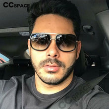 Load image into Gallery viewer, 46135 Oversized Pilot Square Sunglasses Men Women Shades UV400 Vintage Glasses
