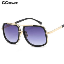 Load image into Gallery viewer, 46135 Oversized Pilot Square Sunglasses Men Women Shades UV400 Vintage Glasses
