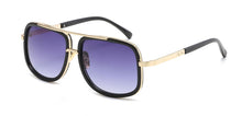 Load image into Gallery viewer, 46135 Oversized Pilot Square Sunglasses Men Women Shades UV400 Vintage Glasses
