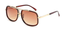 Load image into Gallery viewer, 46135 Oversized Pilot Square Sunglasses Men Women Shades UV400 Vintage Glasses