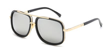 Load image into Gallery viewer, 46135 Oversized Pilot Square Sunglasses Men Women Shades UV400 Vintage Glasses