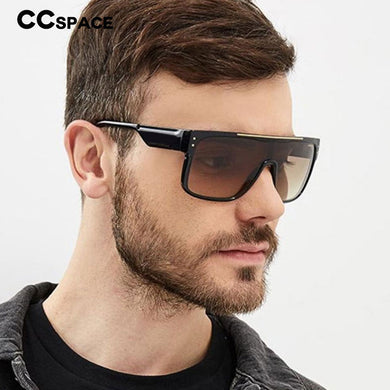 46146 Big Frame One Lens Polarized Sunglasses Men Women Shades UV400 Vintage Glasses