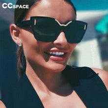 Load image into Gallery viewer, 46153 One Lens Square Cat Eye Sunglasses Men Women  Shades UV400 Vintage Glasses