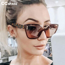 Load image into Gallery viewer, 46153 One Lens Square Cat Eye Sunglasses Men Women  Shades UV400 Vintage Glasses