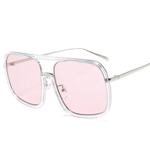 46160 Square Big Frame Sunglasses Men Women Shades UV400 Vintage Glasses